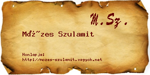 Mózes Szulamit névjegykártya